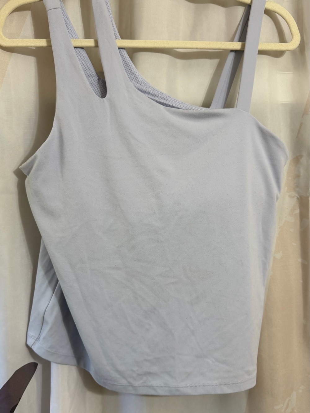 all in motion Pale Blue One-Shoulder Tank Top